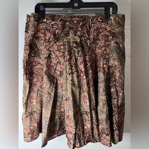 Chaps Women’s Size 12 100% Cotton Fulling lined Paisley Skirt